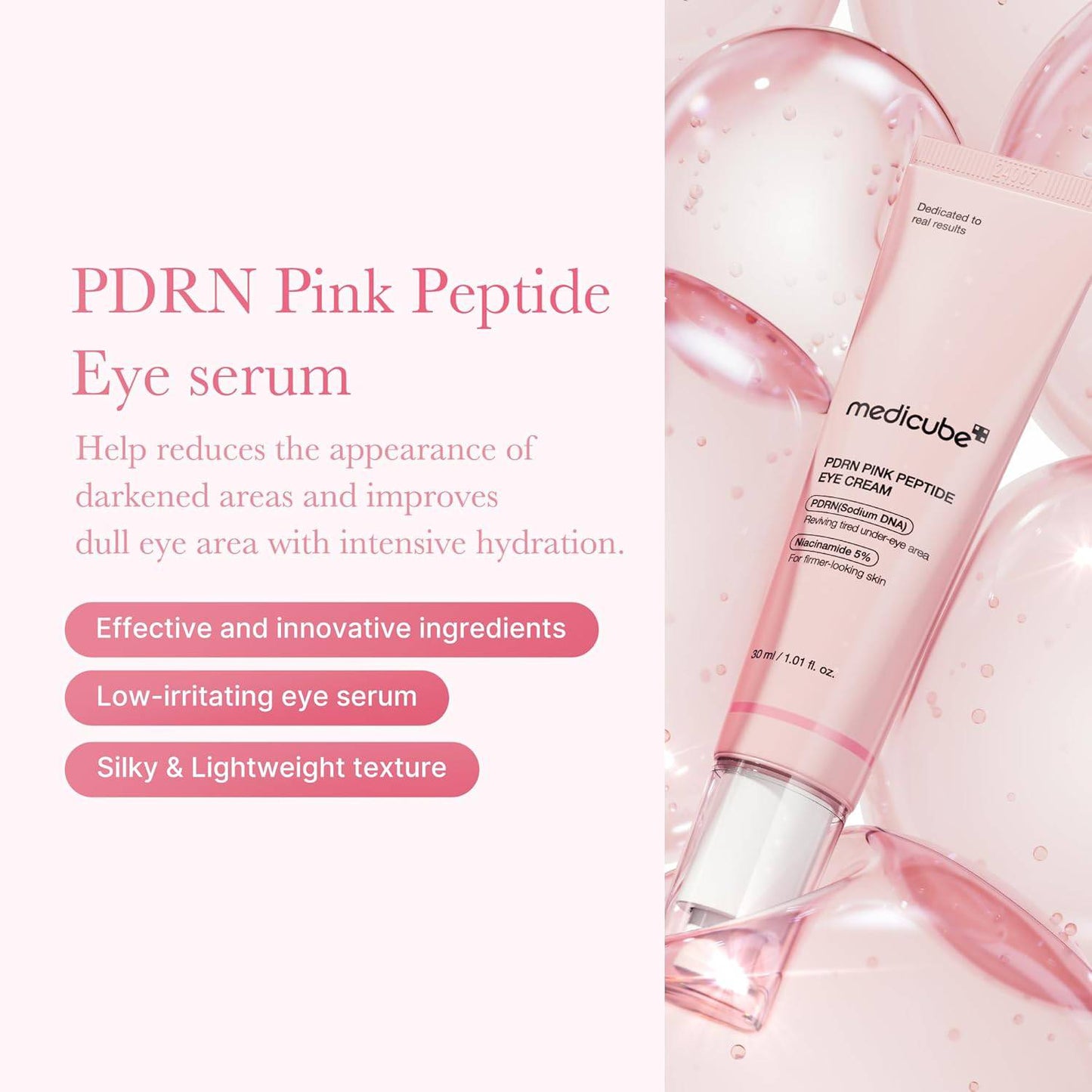 medicube PDRN Pink Peptide Eye Cream benefits