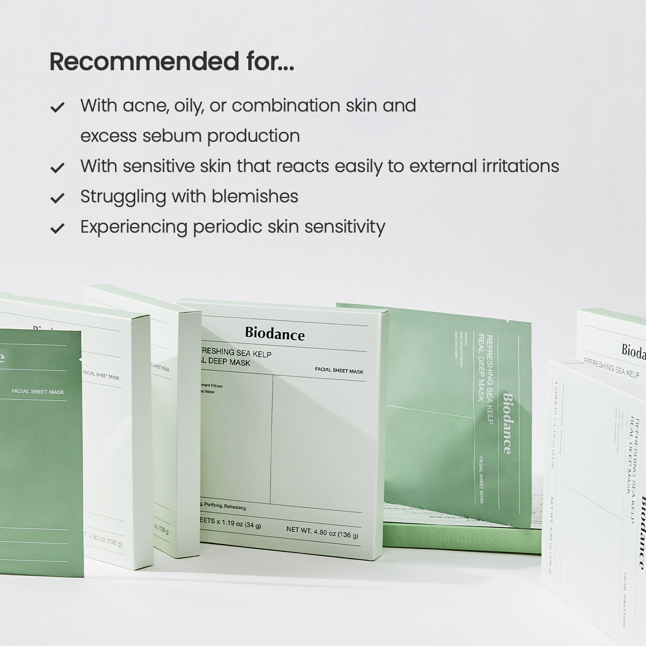 Biodance Refreshing Sea Kelp Real Deep Mask - 4 each