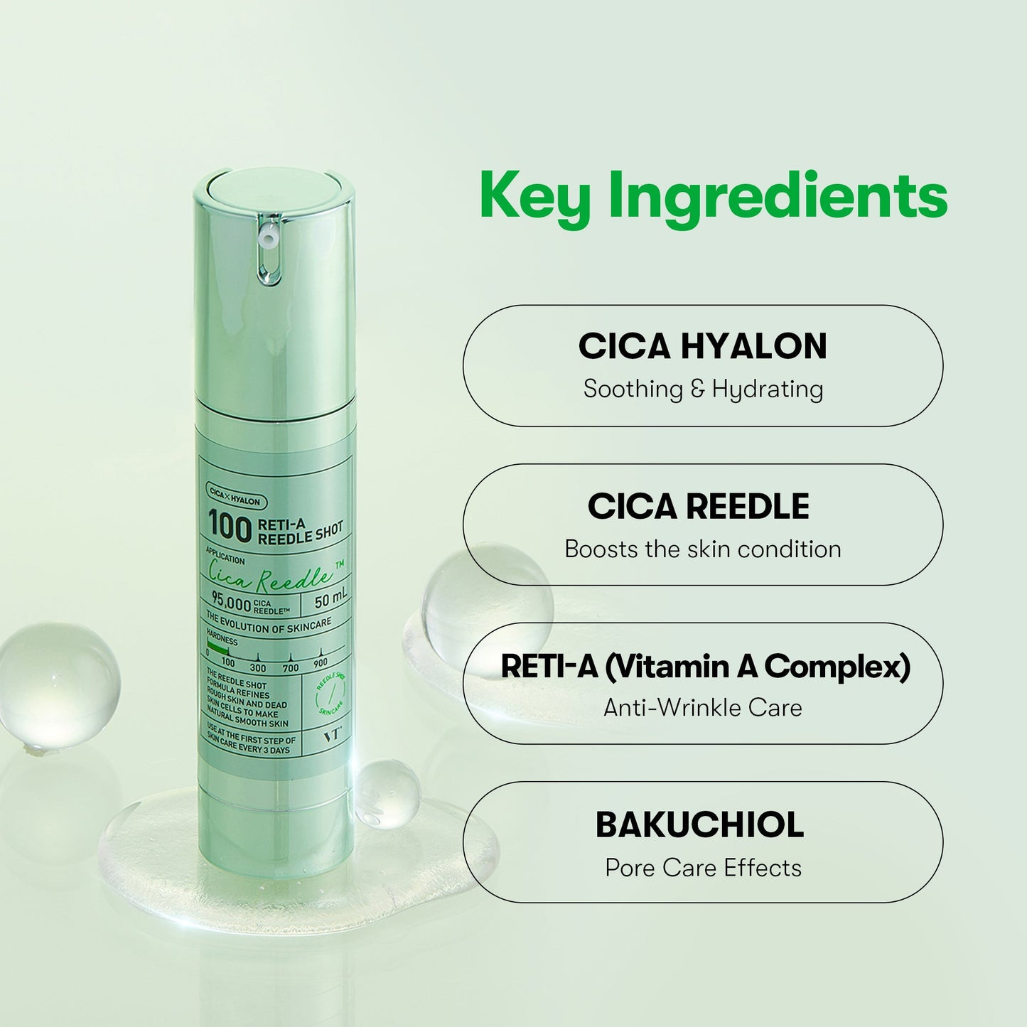 VT Reti-A 100 Reedle Shot Key Ingredients