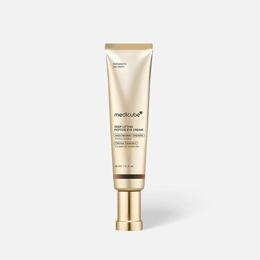Medicube Deep Lifting Retinol Eye Cream tube on a white background