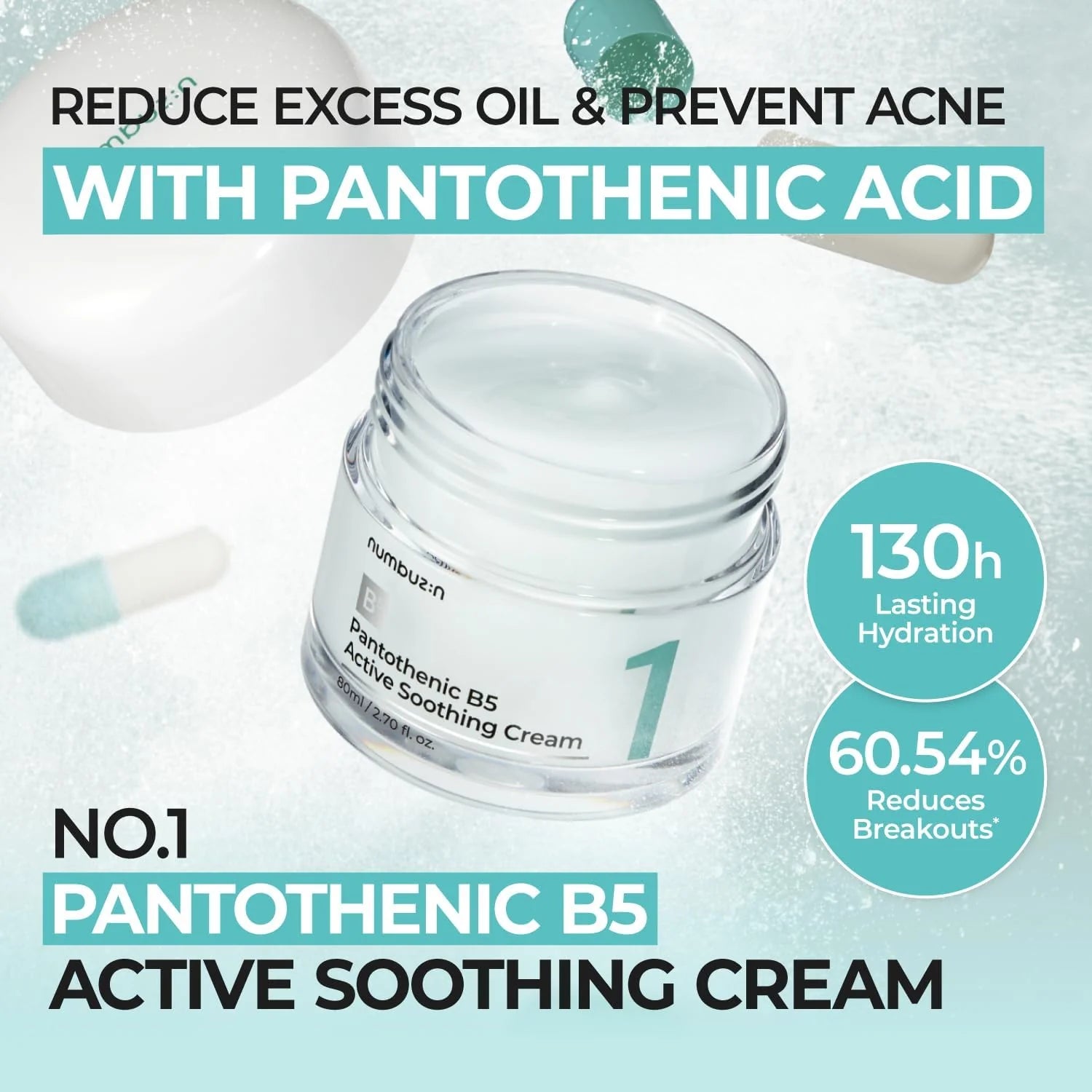 Numbuzin No.1 Pantothenic B5 Active Soothing Cream - 80ml