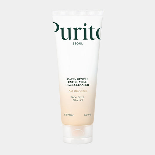 Tube of Purito Oat in Gentle Exfoliating Face Cleanser on a white background