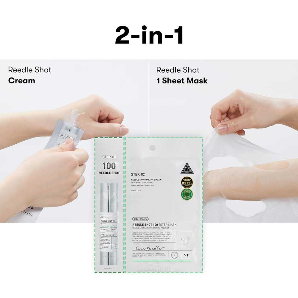 VT COSMETICS Mild Reedle Shot 100 2-Step Mask